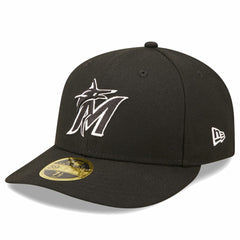 Miami Marlins New Era Low Profile 59FIFTY Fitted Hat - Black Hats