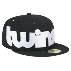 Minnesota Twins New Era Checkered Undervisor 59FIFTY Fitted Hat - Black Hats