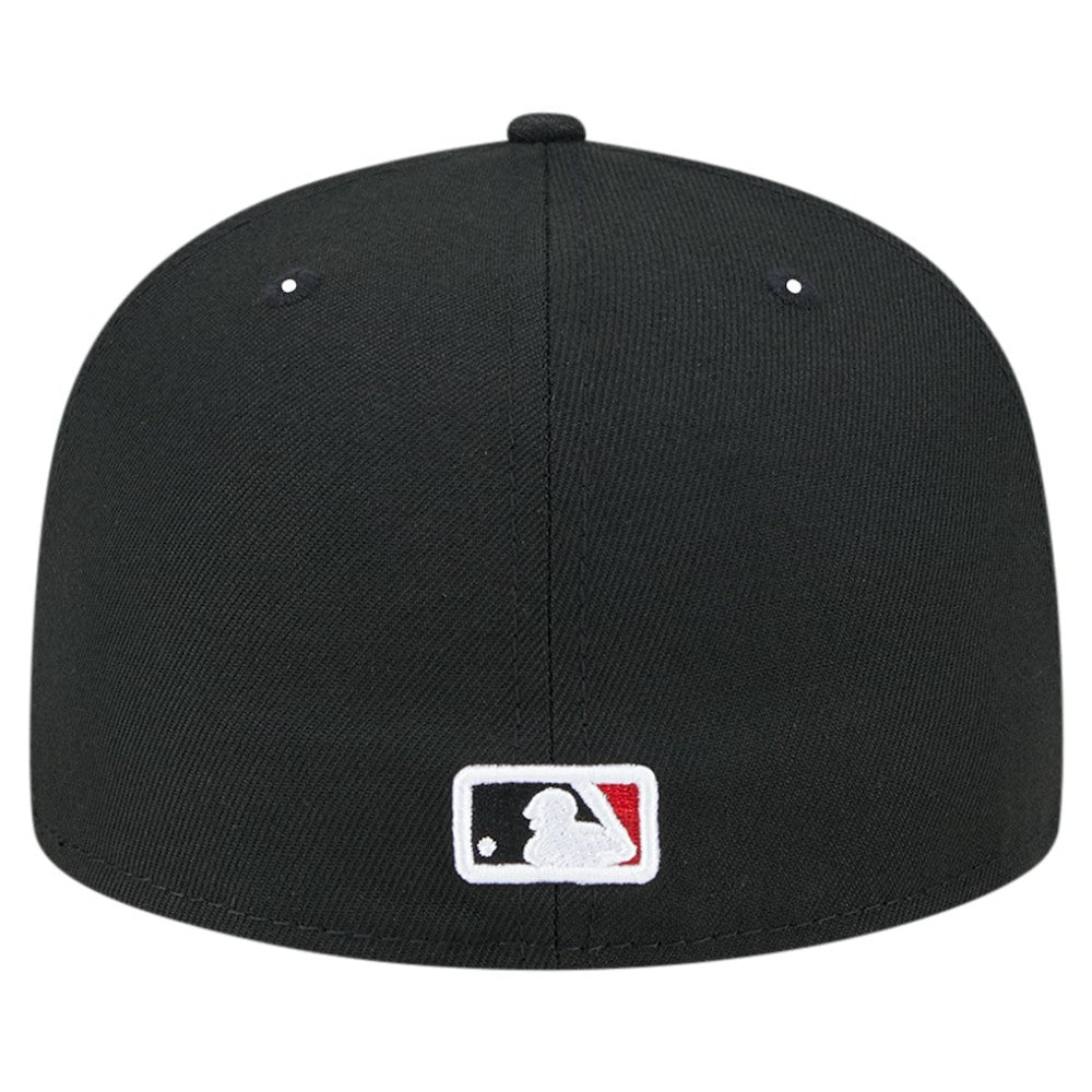 Washington Nationals New Era Checkered Undervisor 59FIFTY Fitted Hat - Black Hats