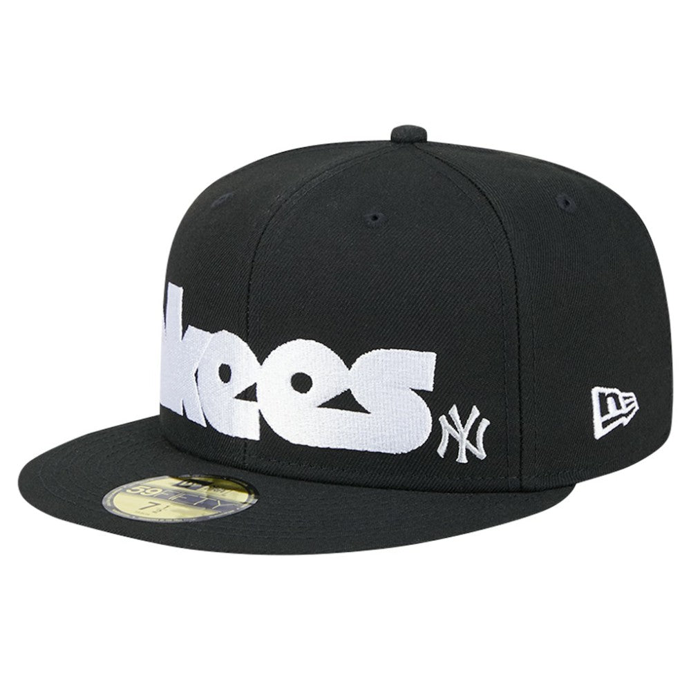 New York Yankees New Era Checkered Undervisor 59FIFTY Fitted Hat - Black Hats
