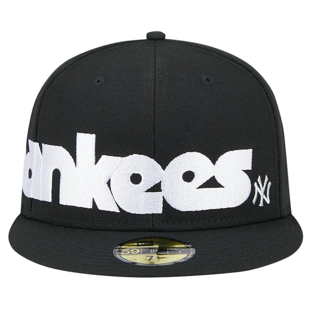 New York Yankees New Era Checkered Undervisor 59FIFTY Fitted Hat - Black Hats