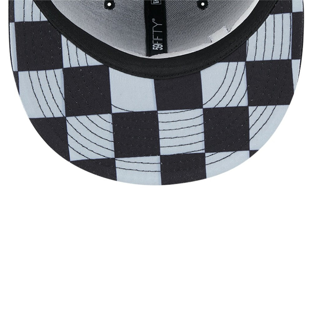 New York Yankees New Era Checkered Undervisor 59FIFTY Fitted Hat - Black Hats