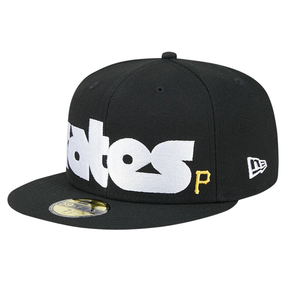 Pittsburgh Pirates New Era Checkered Undervisor 59FIFTY Fitted Hat - Black Hats