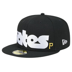 Pittsburgh Pirates New Era Checkered Undervisor 59FIFTY Fitted Hat - Black Hats