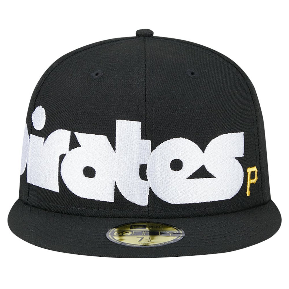 Pittsburgh Pirates New Era Checkered Undervisor 59FIFTY Fitted Hat - Black Hats