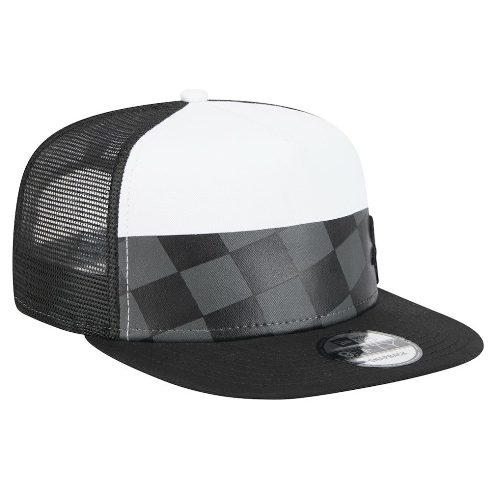 Chicago White Sox New Era Checkmate Trucker 9FIFTY Snapback Hat - Black Hats