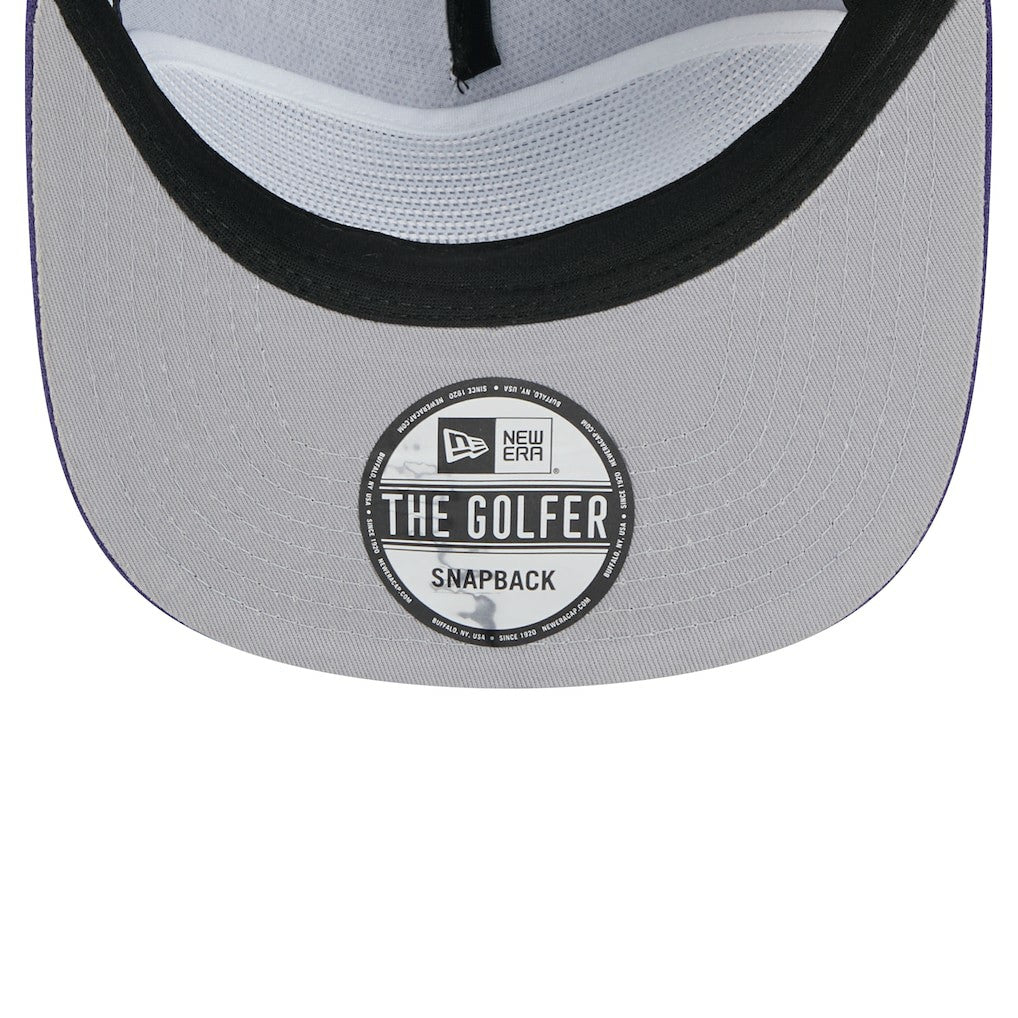 Phoenix Suns Oversized Puff Print Logo Golfer Snapback Hat Purple - New Era