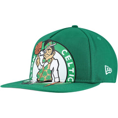 Boston Celtics Oversized Puff Print Logo Golfer Snapback Hat Kelly Green - New Era