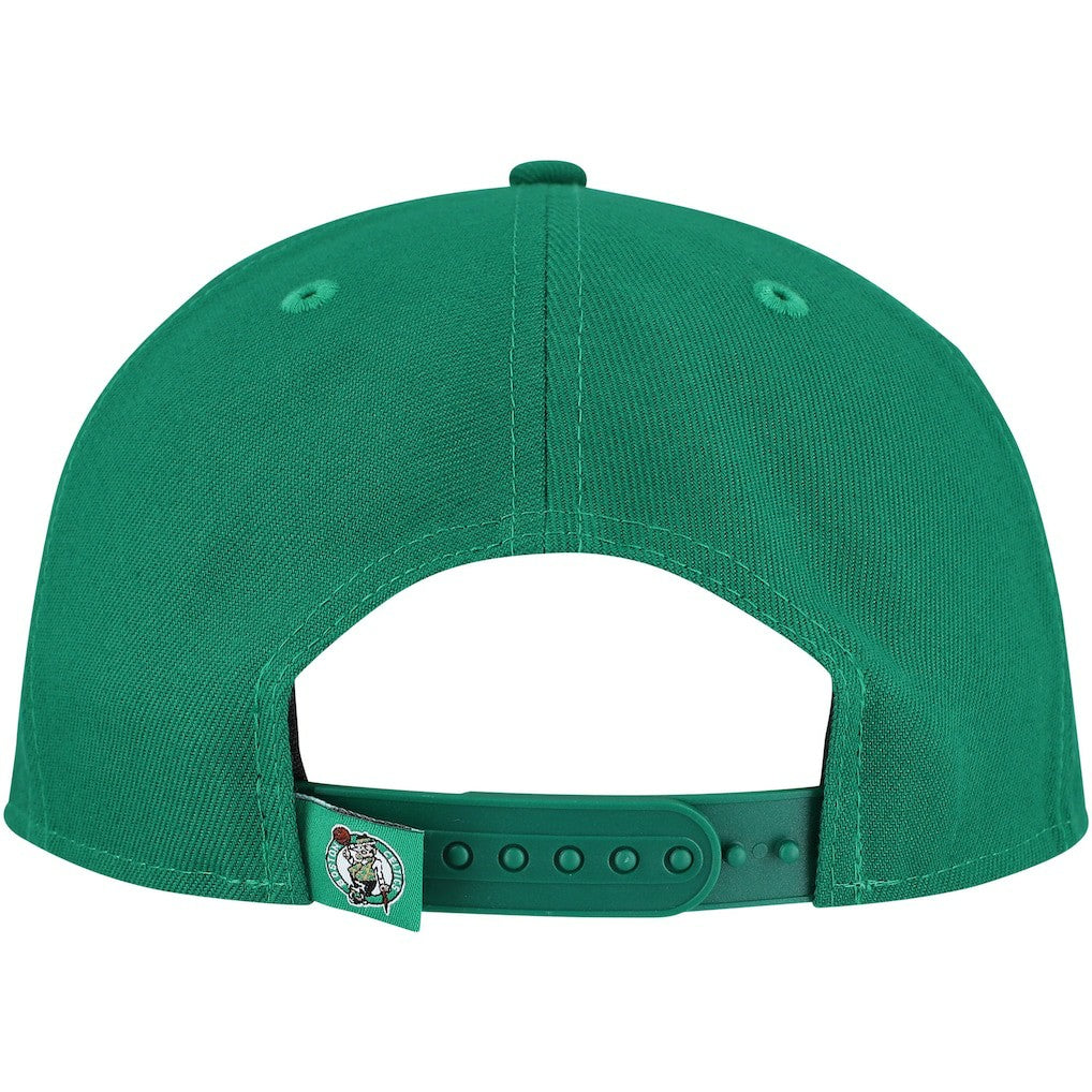 Boston Celtics Oversized Puff Print Logo Golfer Snapback Hat Kelly Green - New Era