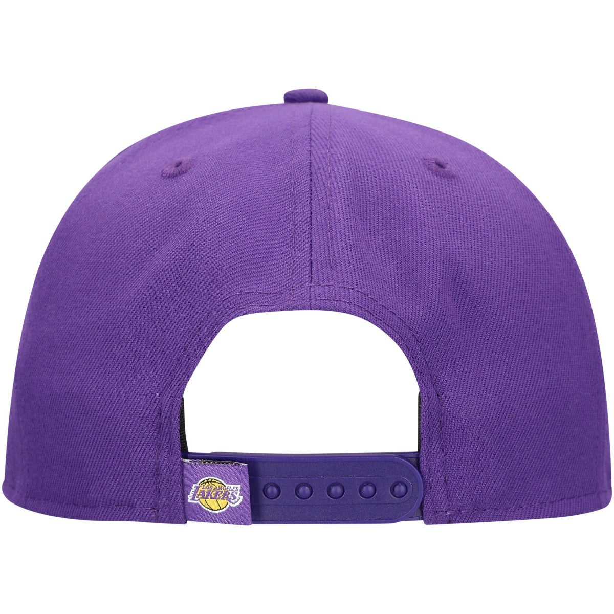 Los Angeles Lakers Oversized Puff Print Logo Golfer Snapback Hat Purple - New Era