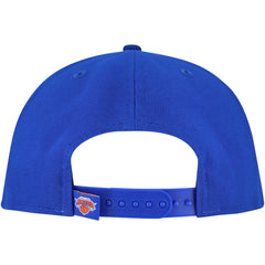 New York Knicks Oversized Puff Print Logo Golfer Snapback Hat Blue - New Era