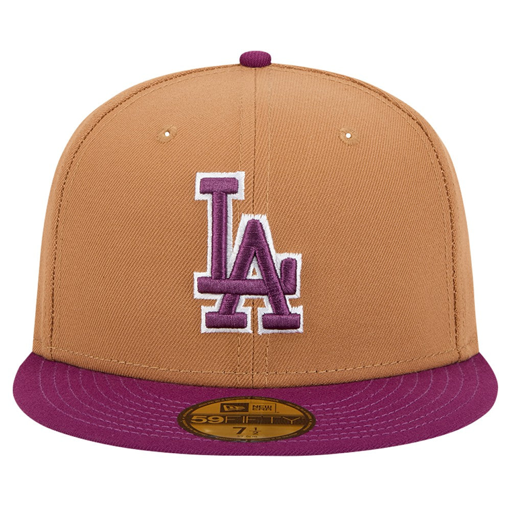 Los Angeles Dodgers New Era Two-Tone Color Pack 59FIFTY Fitted Hat - Brown/Purple Hats