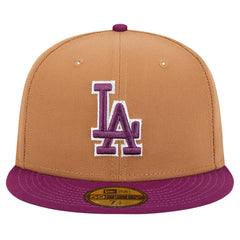 Los Angeles Dodgers New Era Two-Tone Color Pack 59FIFTY Fitted Hat - Brown/Purple Hats