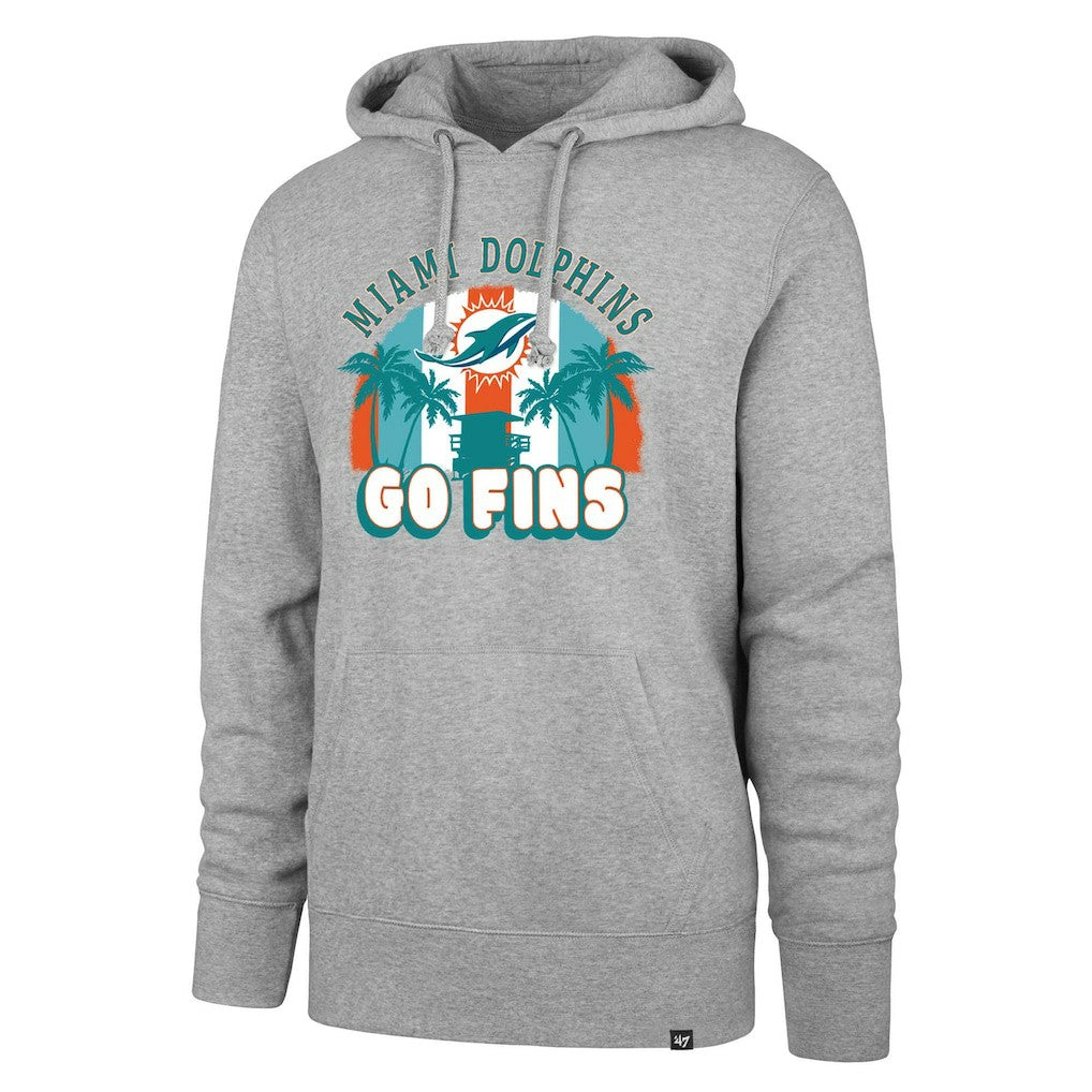 Miami Dolphins '47 Regional Headline Pullover Hoodie - Gray Hoodies