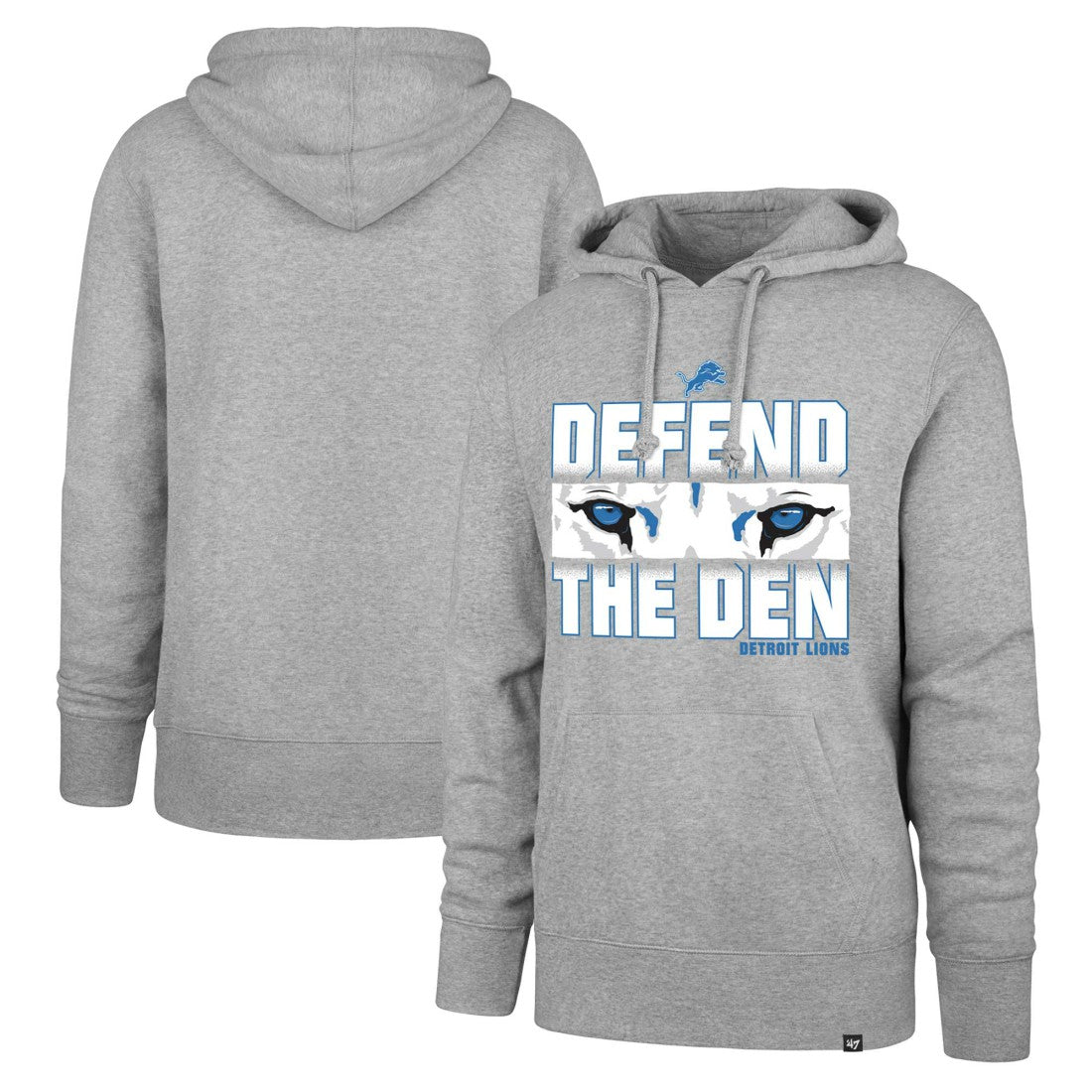 Detroit Lions '47 Regional Headline Pullover Hoodie - Gray Hoodies
