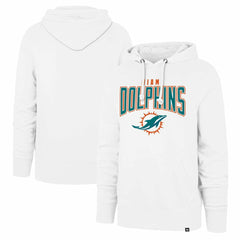 Miami Dolphins '47 Elements Arch Headline Pullover Hoodie - White Hoodies