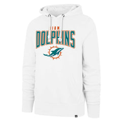 Miami Dolphins '47 Elements Arch Headline Pullover Hoodie - White Hoodies