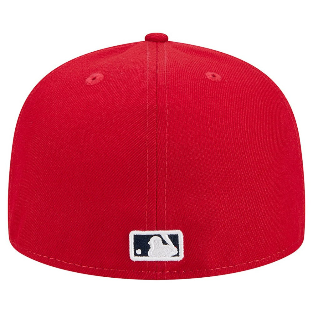 Washington Nationals New Era Script Sided 59FIFTY Fitted Hat - Red Hats
