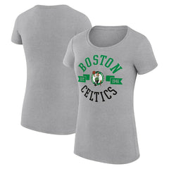 Boston Celtics G-III 4Her by Carl Banks Women's Super-Slim Fit Lightweight Large City Logo T-Shirt Heather Gray outlet