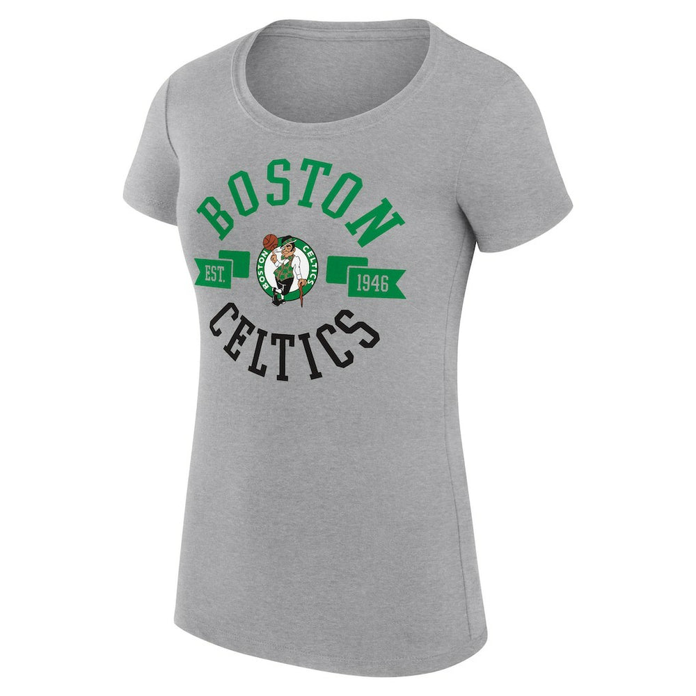 Boston Celtics G-III 4Her by Carl Banks Women's Super-Slim Fit Lightweight Large City Logo T-Shirt Heather Gray outlet
