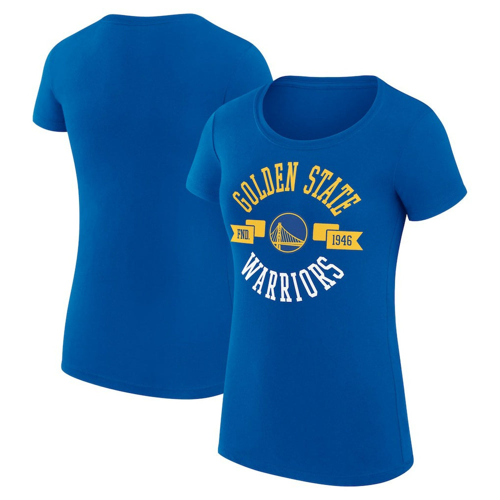 Golden State Warriors G-III 4Her by Carl Banks Women's Super-Slim Fit Lightweight Large City Logo T-Shirt Royal