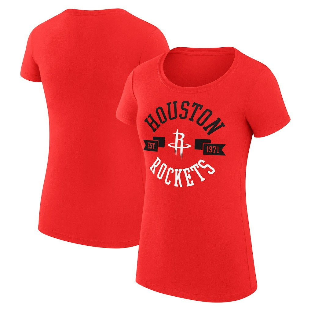 Houston Rockets G-III 4Her by Carl Banks Women's Super-Slim Fit Lightweight Large City Logo T-Shirt Red outlet