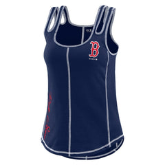 Boston Red Sox WEAR by Erin Andrews Women's Contrast Stitch Tank Top - Navy Tanks