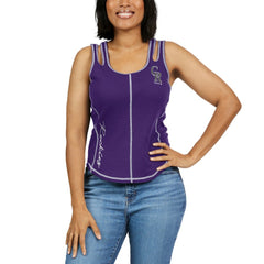 Colorado Rockies WEAR by Erin Andrews Women's Contrast Stitch Tank Top - Purple Tanks