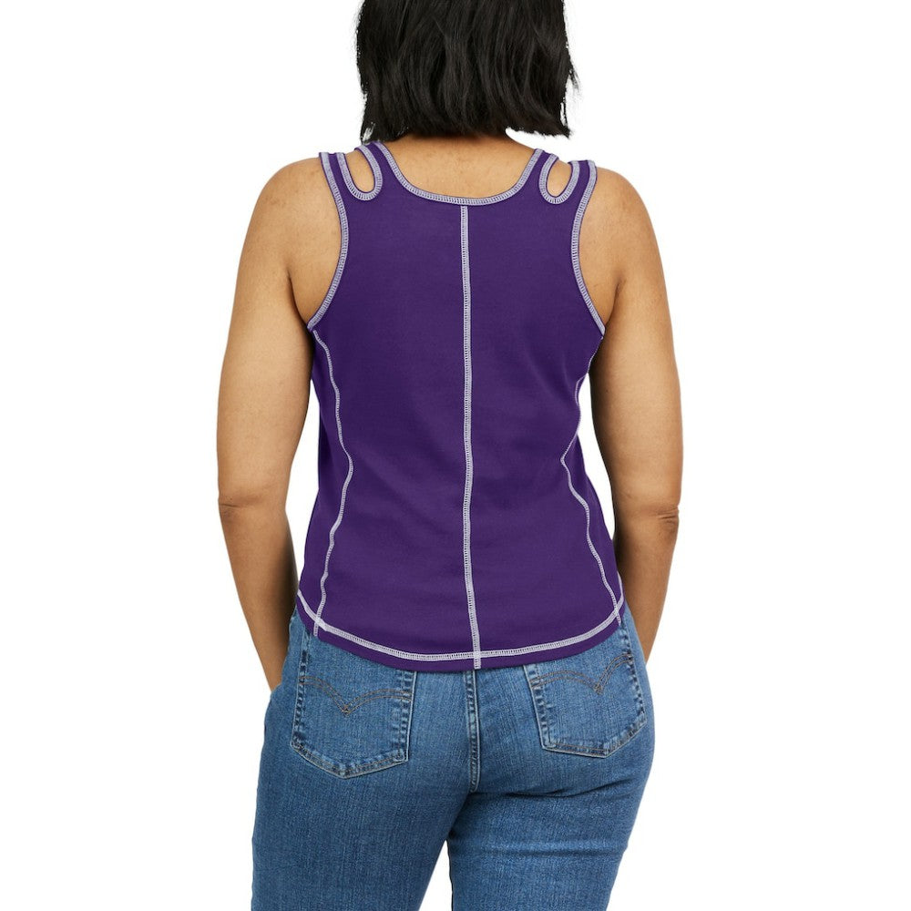 Colorado Rockies WEAR by Erin Andrews Women's Contrast Stitch Tank Top - Purple Tanks