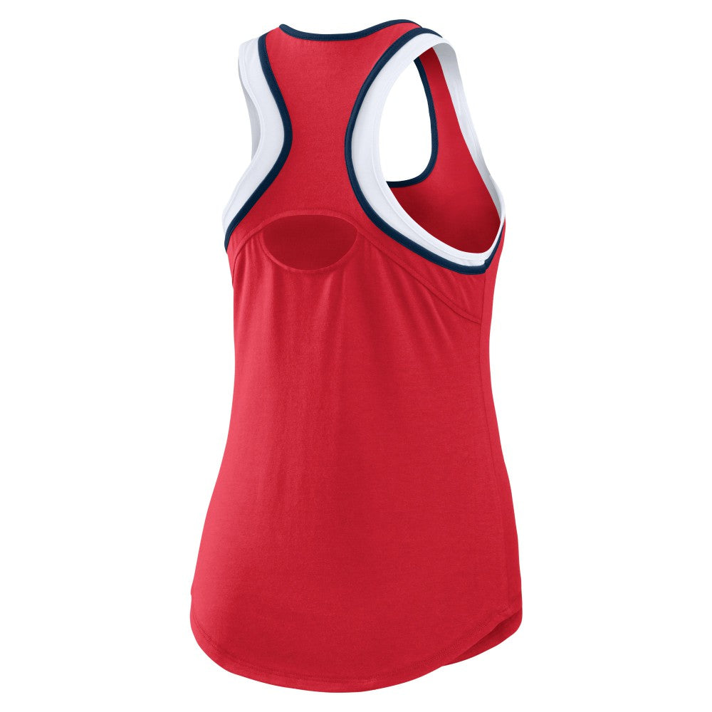 Los Angeles Angels WEAR by Erin Andrews Women's Colorblock Racerback Tank Top - Red Tanks