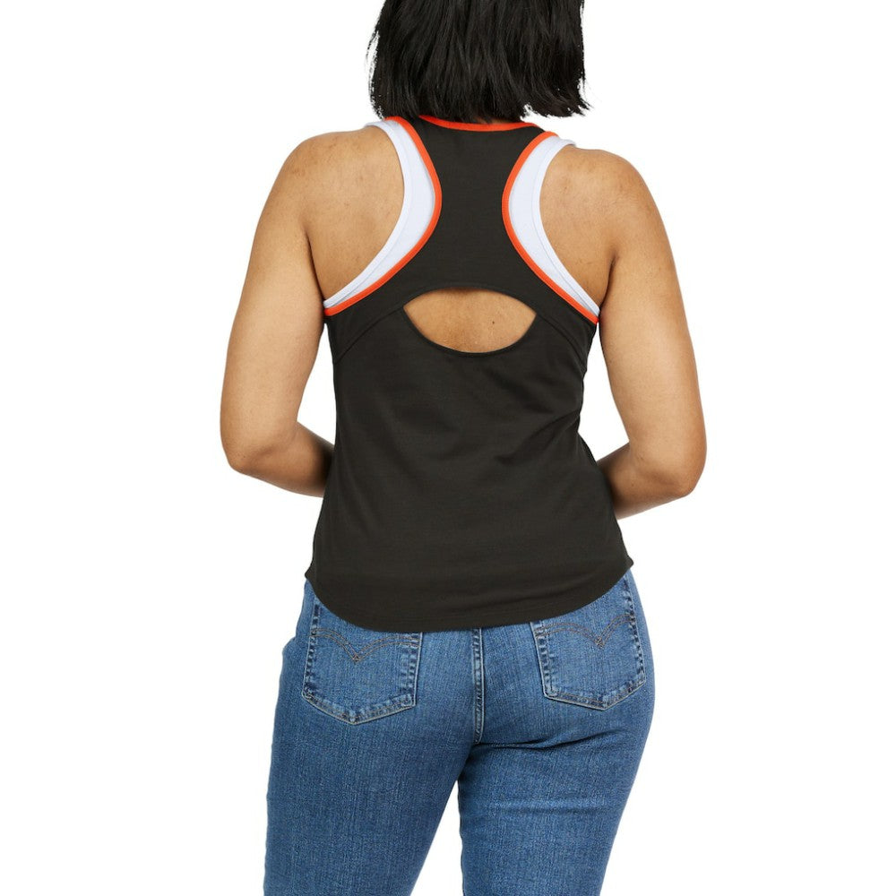 San Francisco Giants WEAR by Erin Andrews Women's Colorblock Racerback Tank Top - Black Tanks