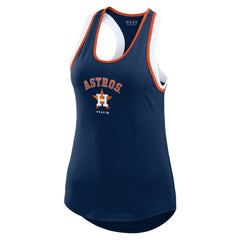 Houston Astros WEAR by Erin Andrews Women's Colorblock Racerback Tank Top - Navy Tanks