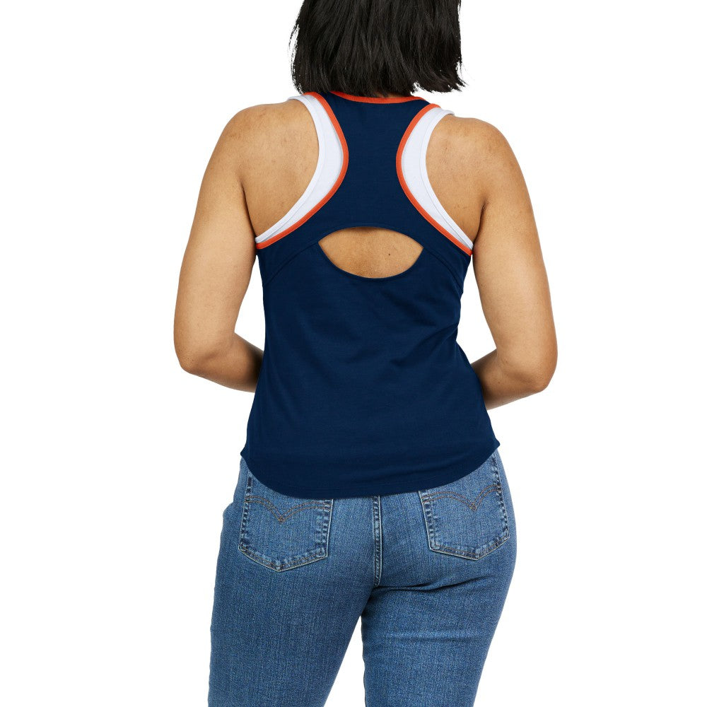 Houston Astros WEAR by Erin Andrews Women's Colorblock Racerback Tank Top - Navy Tanks