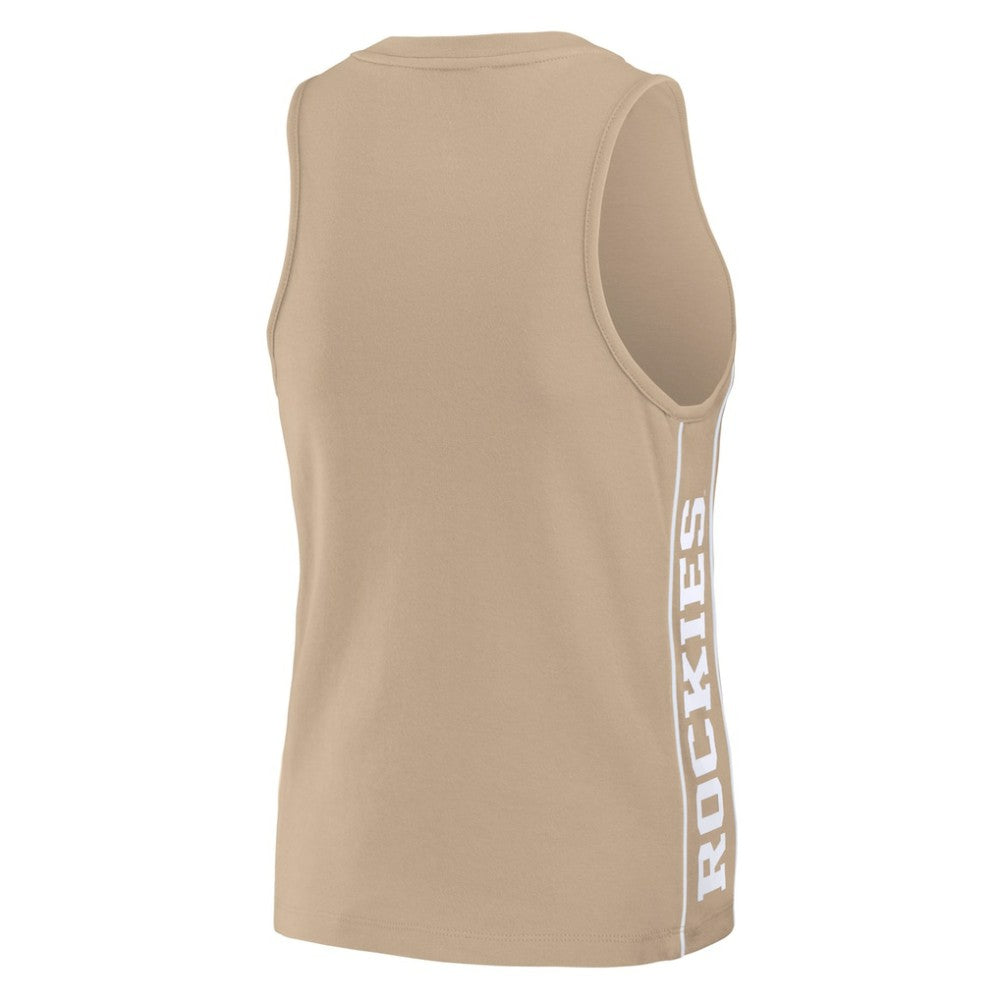 Colorado Rockies WEAR by Erin Andrews Women's Tonal Tank Top - Tan Tanks