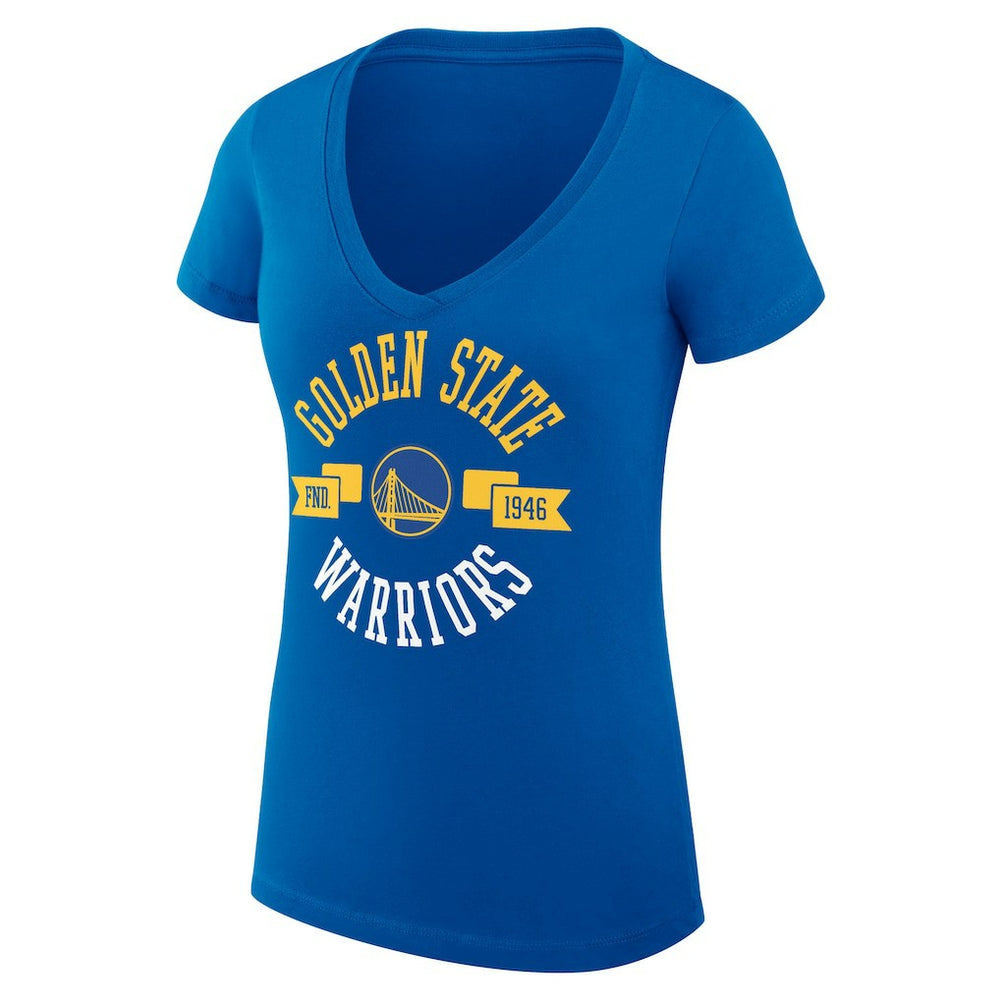 Golden State Warriors G-III 4Her by Carl Banks Women's Super-Slim Fit Lightweight Large City Logo V-Neck T-Shirt Royal outlet