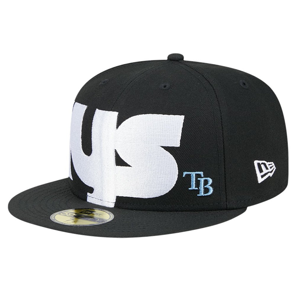 Tampa Bay Rays New Era Checkered Undervisor 59FIFTY Fitted Hat - Black Hats