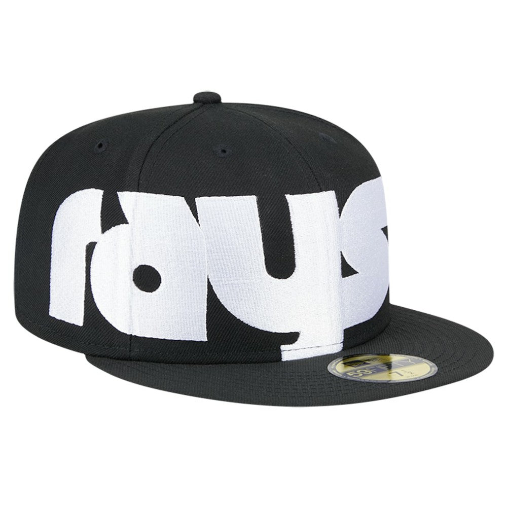 Tampa Bay Rays New Era Checkered Undervisor 59FIFTY Fitted Hat - Black Hats