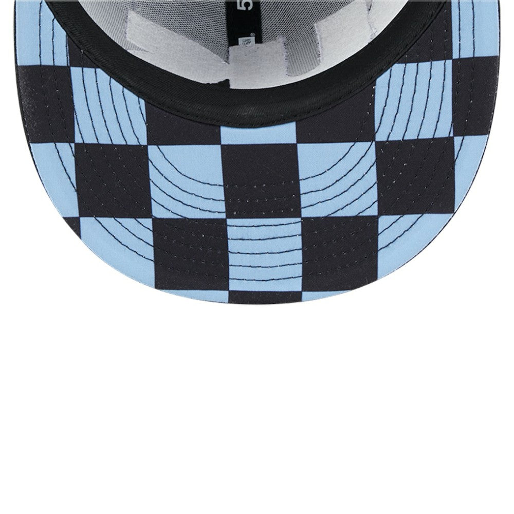 Tampa Bay Rays New Era Checkered Undervisor 59FIFTY Fitted Hat - Black Hats