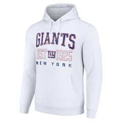 New York Giants Starter Unisex Throwback Logo Pullover Hoodie - White Hoodies
