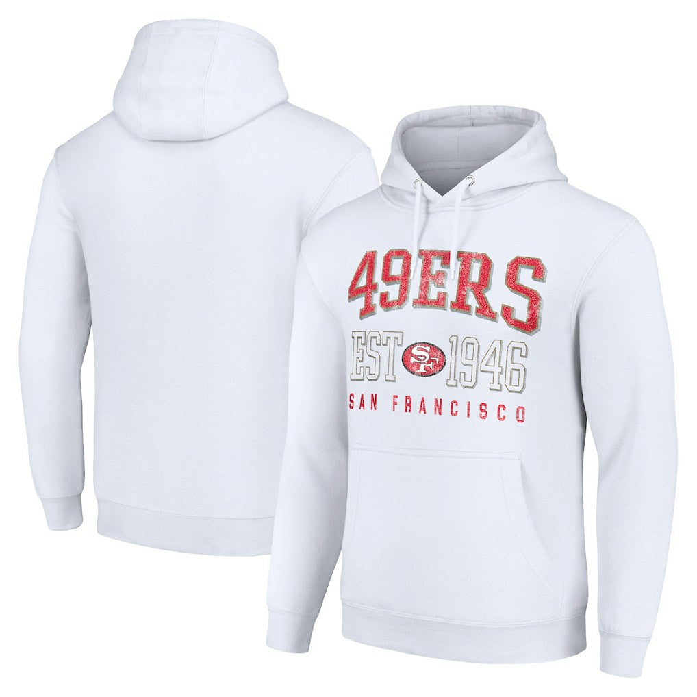 San Francisco 49ers Starter Unisex Throwback Logo Pullover Hoodie - White Hoodies