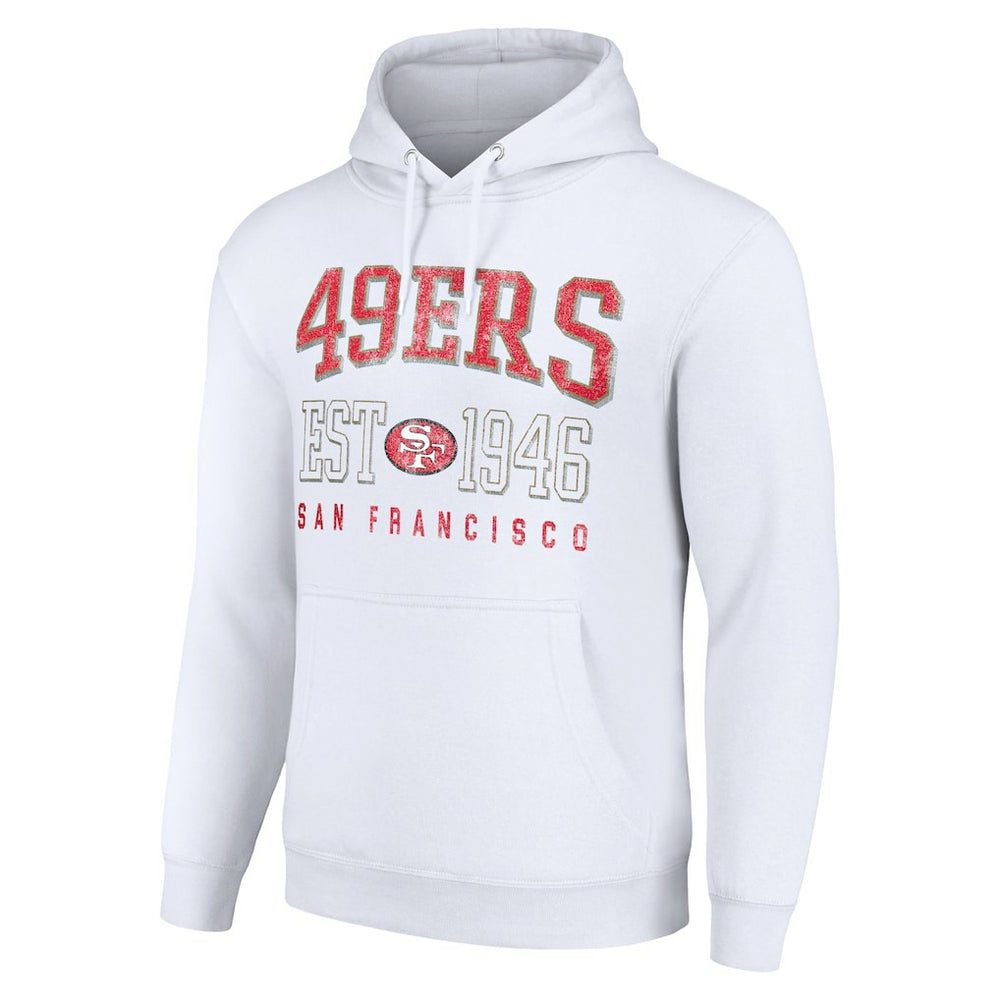 San Francisco 49ers Starter Unisex Throwback Logo Pullover Hoodie - White Hoodies