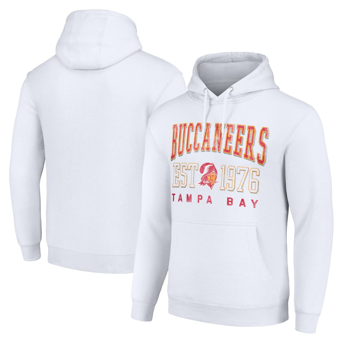 Tampa Bay Buccaneers Starter Unisex Throwback Logo Pullover Hoodie - White Hoodies