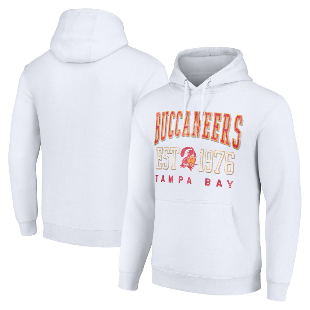 Tampa Bay Buccaneers Starter Unisex Throwback Logo Pullover Hoodie - White Hoodies