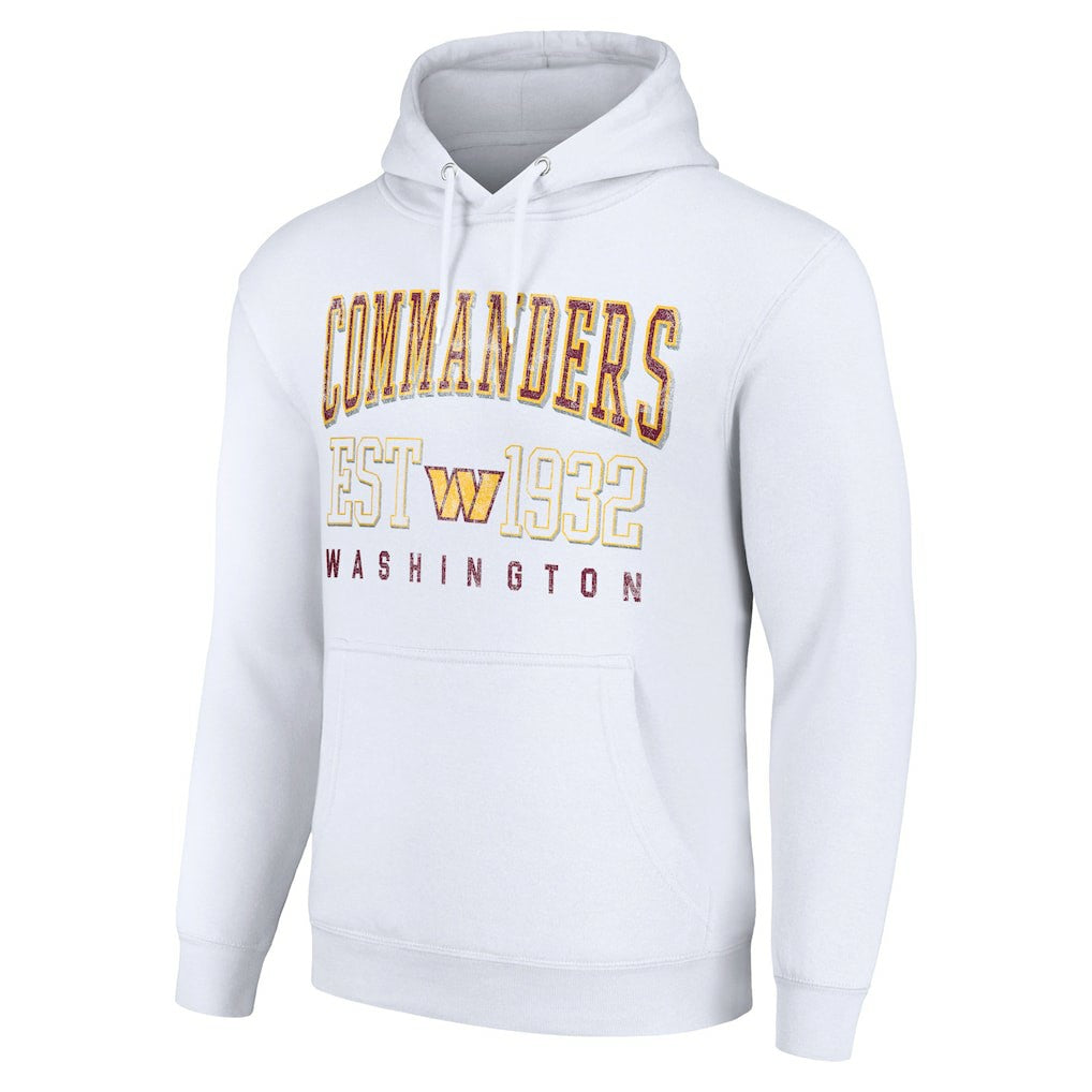 Washington Commanders Starter Unisex Throwback Logo Pullover Hoodie - White Hoodies