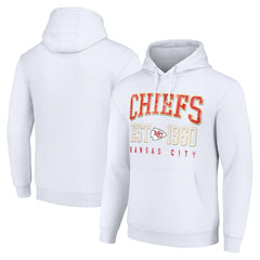 Kansas City Chiefs Starter Unisex Throwback Logo Pullover Hoodie - White Hoodies
