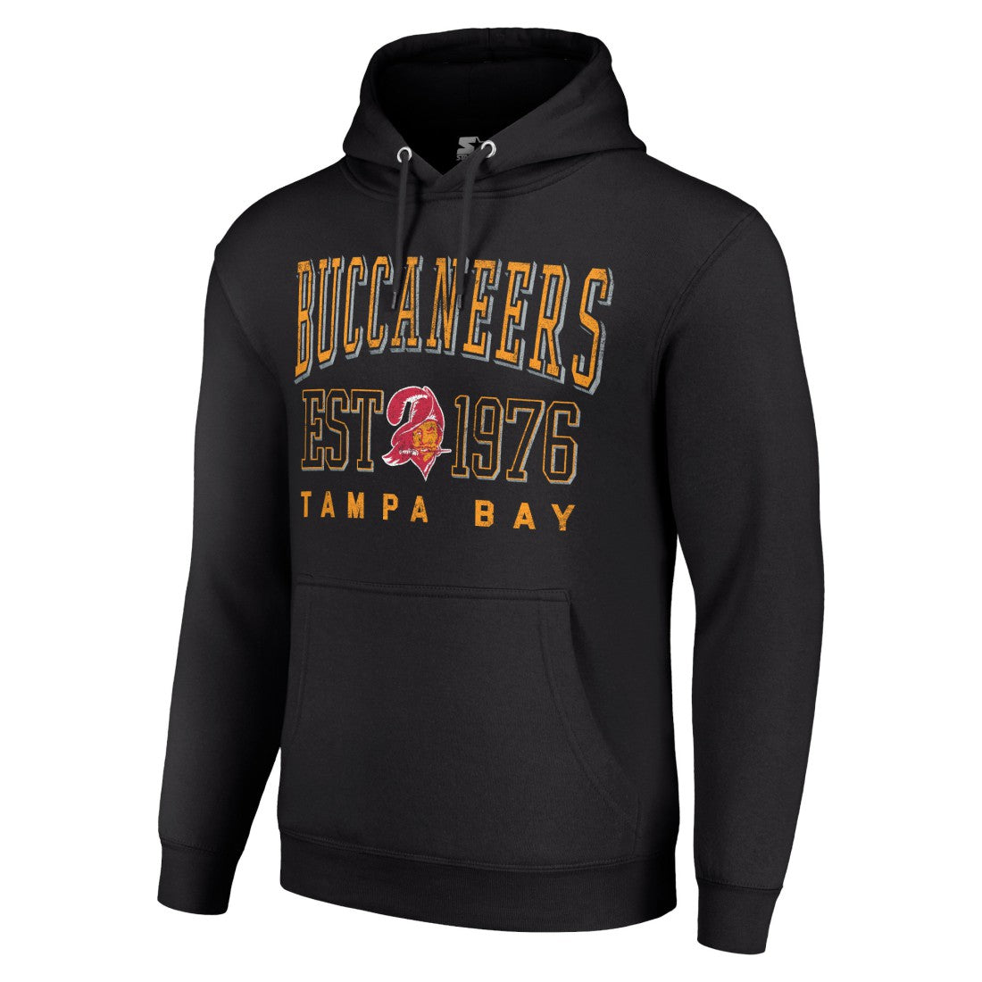 Tampa Bay Buccaneers Starter Unisex Throwback Logo Pullover Hoodie - Black Hoodies