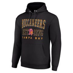 Tampa Bay Buccaneers Starter Unisex Throwback Logo Pullover Hoodie - Black Hoodies