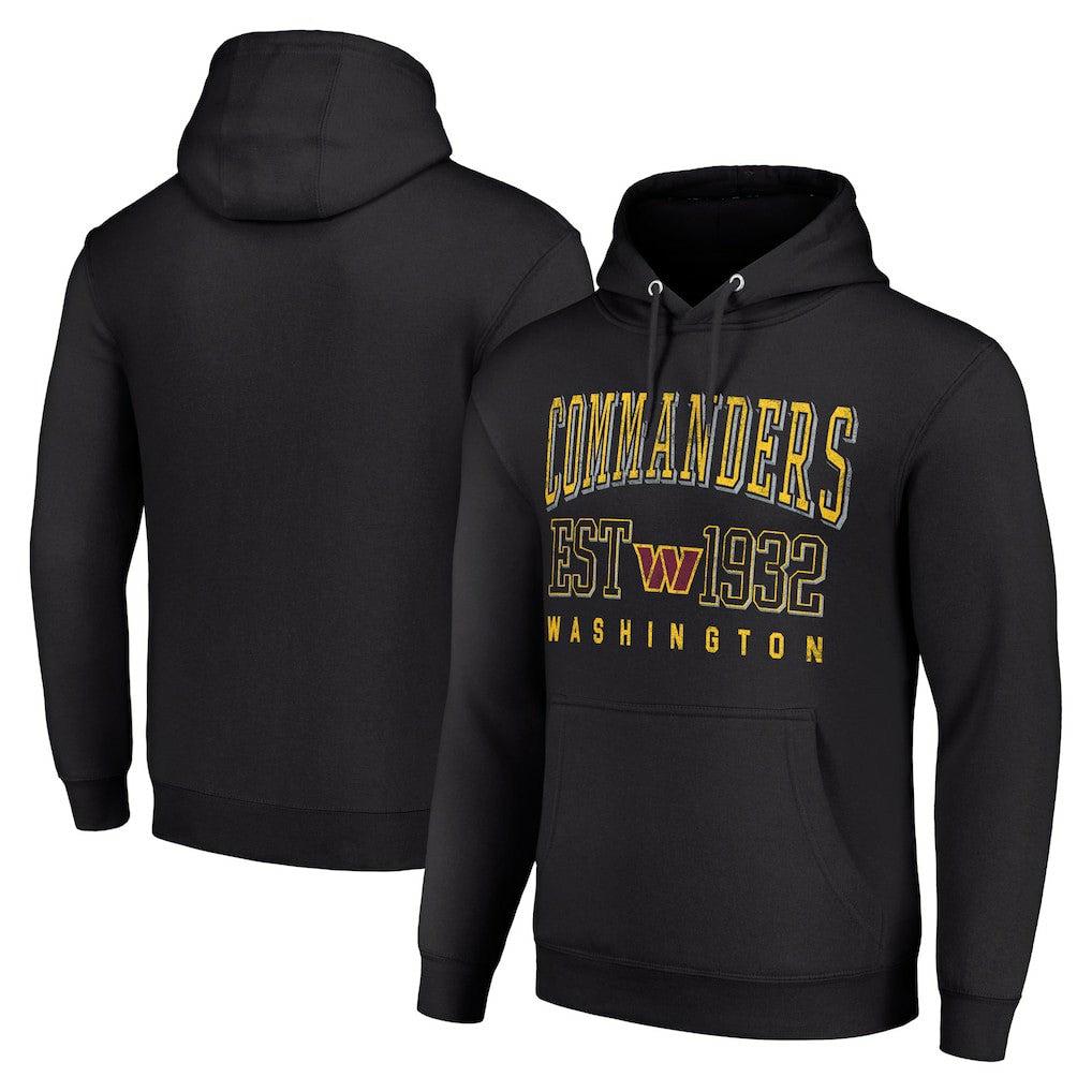 Washington Commanders Starter Unisex Throwback Logo Pullover Hoodie - Black Hoodies