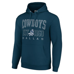 Dallas Cowboys Starter Unisex Throwback Logo Pullover Hoodie - Navy Hoodies