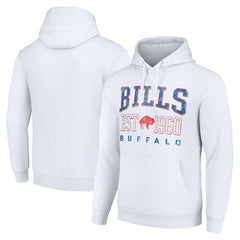 Buffalo Bills Starter Unisex Throwback Logo Pullover Hoodie - White Hoodies